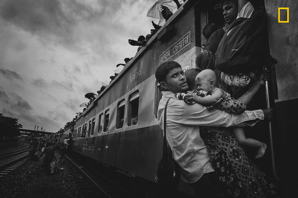 <strong>Third Place: "Challenging Journey"</strong><br><br>"This photograph was taken from Dhaka's airport rail station durin