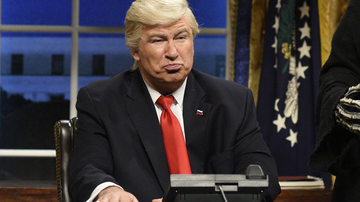 "Saturday Night Live," in which actor Alec Baldwin stars as President Donald Trump, was the most tweeted about TV show.