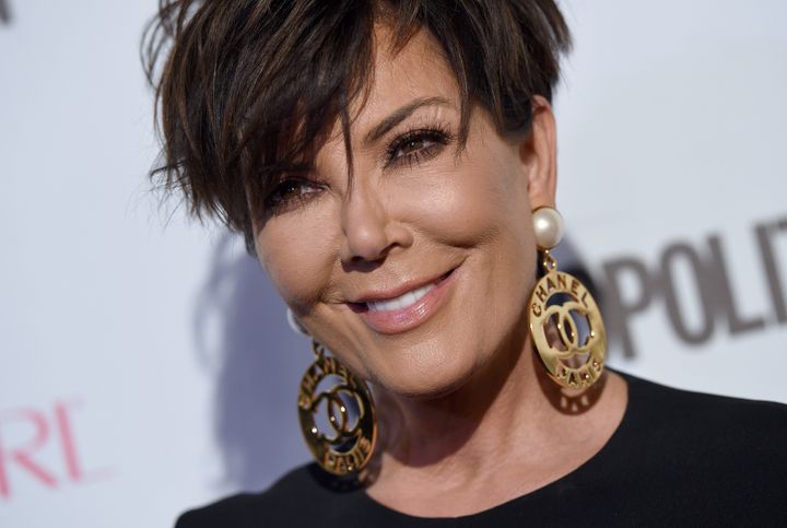 Kris Jenner rocking some Chanel earrings at Cosmopolitan magazine's 50th birthday celebration in 2015 in West Hollywood, Cali
